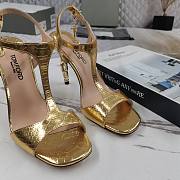 Tom Ford Laminated Gold Python Leather Galaxy Sandal - 4