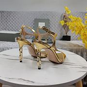 Tom Ford Laminated Gold Python Leather Galaxy Sandal - 5