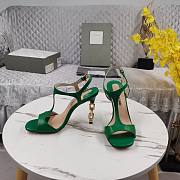 Tom Ford Green Leather Galaxy Sandal - 1