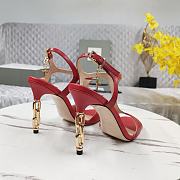 Tom Ford Red Leather Galaxy Sandal - 3