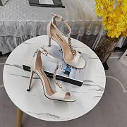 Tomford Glossy White Leather T-Strap Sandals - 3