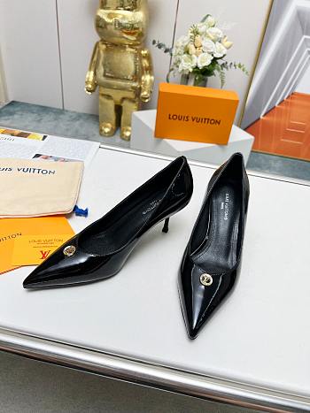 Louis Vuitton Black Leather High Heels