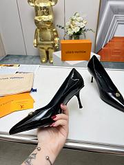 Louis Vuitton Black Leather High Heels - 5