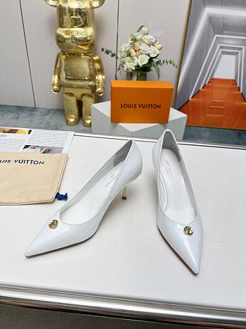 Louis Vuitton White Leather High Heels