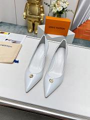 Louis Vuitton White Leather High Heels - 3