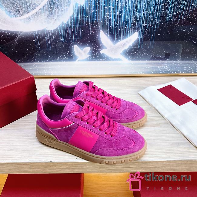 Valentino UpVillage Suede Pink Sneakers  - 1