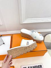 Hermès Eze 30 White Sandals - 4