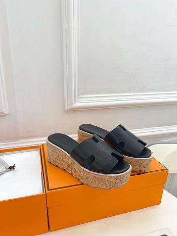 Hermès Eze 30 Black Sandals