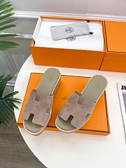 Hermes Eze 30 Suede Goatskin Cork Sandals - 4