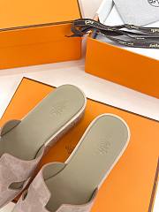 Hermes Eze 30 Suede Goatskin Cork Sandals - 5