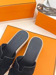 Hermes Eze 30 Black Suede Sandals - 5