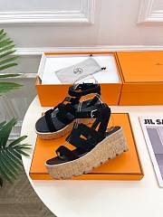 Hermes Black Suede Havana 30 Sandals - 3