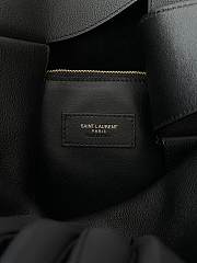 YSL Le 5 À 7 Shiny Black Leather Hobo Bag - 30x31x13cm - 5