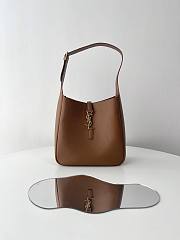 YSL Le 5 À 7 Brown Leather Hobo Bag - 30x31x13cm - 1