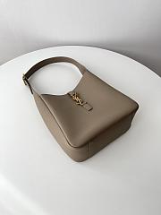 YSL Le 5 À 7 Dusty Grey Leather Hobo Bag - 30x31x13cm - 5