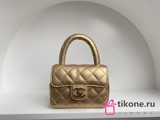 Chanel Mini Kelly Gold Flap Bag 18cm - 1