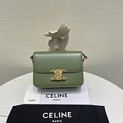 Celine Triomphe Green Shoulder Bag - 18.5×14×6cm - 1