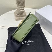 Celine Triomphe Green Shoulder Bag - 18.5×14×6cm - 4