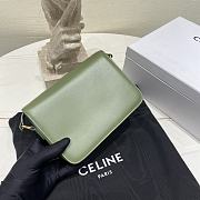 Celine Triomphe Green Shoulder Bag - 18.5×14×6cm - 3