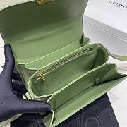 Celine Triomphe Medium Green Shoulder Bag - 22.5×16.5×7.5cm - 4