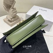 Celine Triomphe Medium Green Shoulder Bag - 22.5×16.5×7.5cm - 3