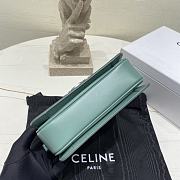 Celine Triomphe Shiny Calfskin Small In Celadon - 18.5×14×6cm  - 3