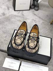 Gucci Horsebit Platform Loafers Beige Ebony - 5