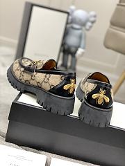 Gucci Horsebit Platform Loafers Beige Ebony - 3