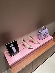 Louis Vuitton Nude Silk & Diamond Buckle Pumps Heeled Sandals - 2