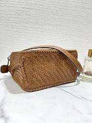 Loewe Puzzle Woven Small Bag Tan -  24x16.5x10cm - 4