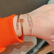 Hermes Rose Gold Crossbar Bracelet - 1