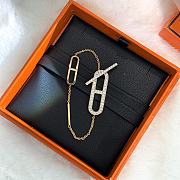 Hermes Rose Gold Crossbar Bracelet - 2