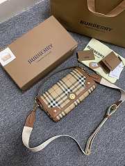 Bubbery Classic Plaid Bag Briar Brown - 24x8x14cm - 1