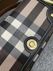 Bubbery Classic Plaid Bag Black Brown - 24x8x14cm - 3