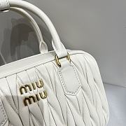 Miumiu White Matelassé Leather Medium Bag 24cm - 2