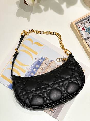 Dior Lounge Bag In Black Leather - 26x5.5x15cm