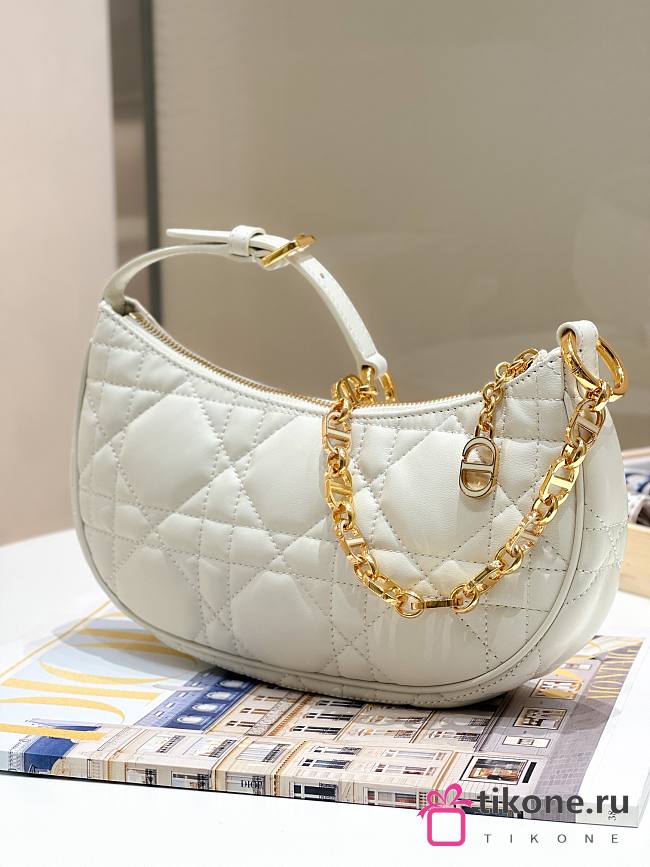 Dior Lounge Bag In White Leather - 26x5.5x15cm - 1