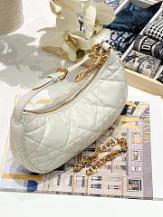 Dior Lounge Bag In White Leather - 26x5.5x15cm - 4