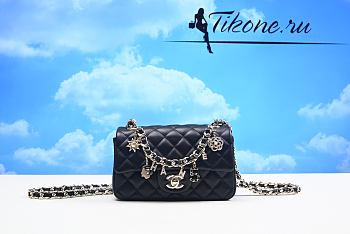 Chanel Lambskin Quilted Mini Coco Charms Bag 20cm