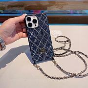 Chanel Diamond Phone Case With Chain - 3