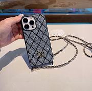 Chanel Diamond Phone Case With Chain - 2