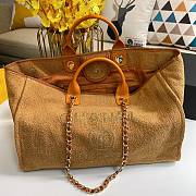 Chanel Deauville Tan Canvas Shopping Bag - 44x11x32cm - 5