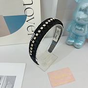 Miu Miu Black Headband With Diamonds - 1