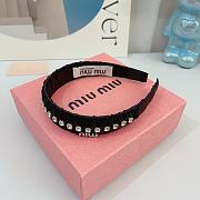 Miu Miu Black Headband With Diamonds - 2