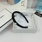 Chanel Retro Black Headbands With Pearl - 3