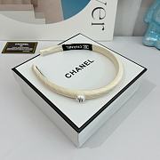 Chanel Retro White Headbands With Pearl - 4