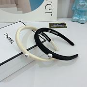 Chanel Retro White Headbands With Pearl - 3