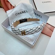 Chanel White Sponge Knit Headband - 4