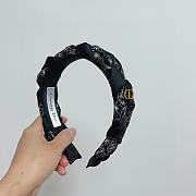 Dior Black Bandana Headband - 5