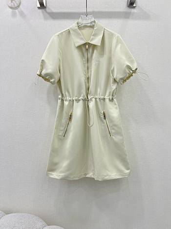 Prada White Silk Mini Dress